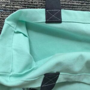Aqua spalvos drobiniai maišai 12 oz