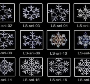 LED snaigės. Didelės Kalėdines dekoracijos