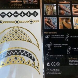 Auksinės laikinos tatuiruotės vasarai