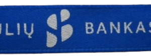 Juostelė su logotipu Šiauliu bankas Baltas logotipas